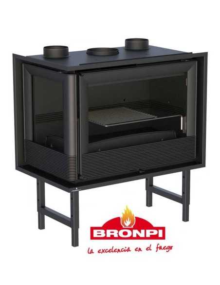 Estufa de leña Insertable BRONPI PARIS-70-E Cristal Iz con turbina