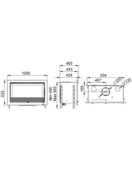 Estufa De Leña Insertable BRONPI Paris-90 Vi | Hogar Cahersa