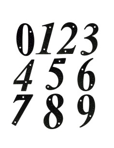 Número 3-4" Acero Negro AMIG