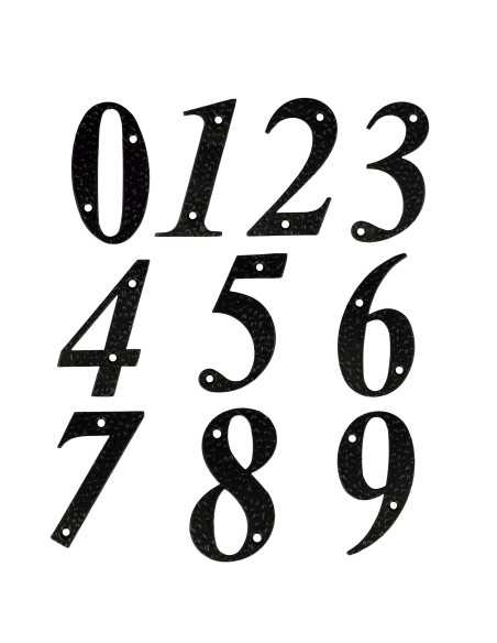 Número 3-4" Acero Negro AMIG