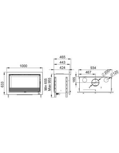 Estufa De Leña Insertable BRONPI Paris-90 Vi | Hogar Cahersa