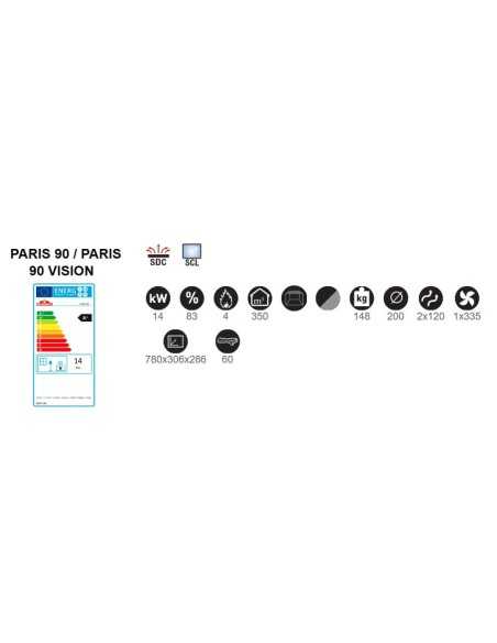 Estufa De Leña Insertable BRONPI Paris-90 Vi | Hogar Cahersa