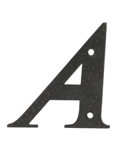Letra A-4" Acero Negro AMIG
