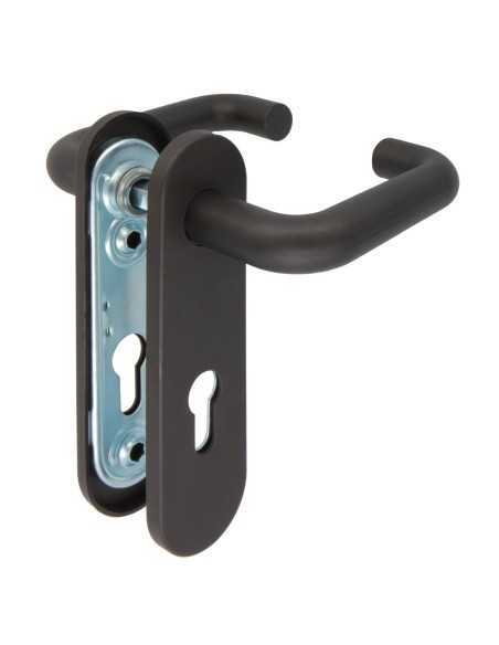 Manilla 3PB72 Acero+POLIPROP Negro AMIG