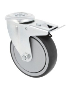 Rueda AMIG 2531-100 con Freno Goma Gris