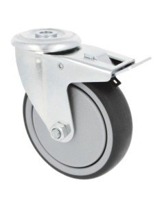 Rueda AMIG 2531-100 con Freno Goma Gris