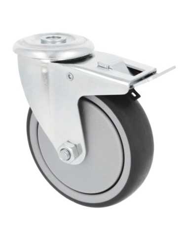 Rueda AMIG 2531-100 con Freno Goma Gris