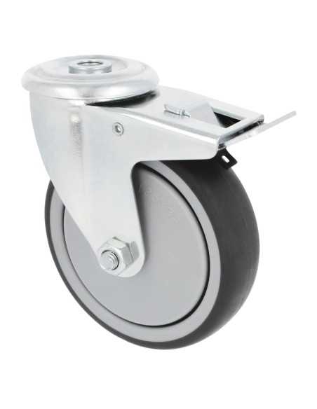 Rueda AMIG 2531-100 con Freno Goma Gris