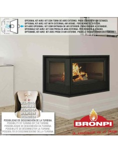 Estufa De Leña Insertable BRONPI Paris-90-ed | Hogar Cahersa 2