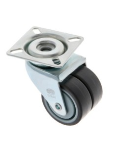 Rueda AMIG DOBLE C/PLET 2514-50 Goma Gris