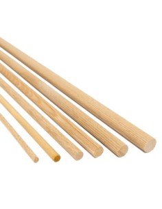 Espárrago de Madera Redondo Estriado AMIG 81 - 8 x 1 MT Haya