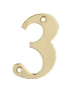 Número 3-4" Latón PULIDO AMIG