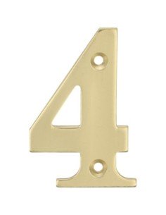 Número 4-4" Latón PULIDO AMIG