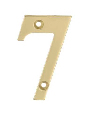 Número 7-4" Latón PULIDO AMIG