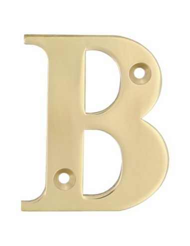 Letra B-4" Latón PULIDO AMIG