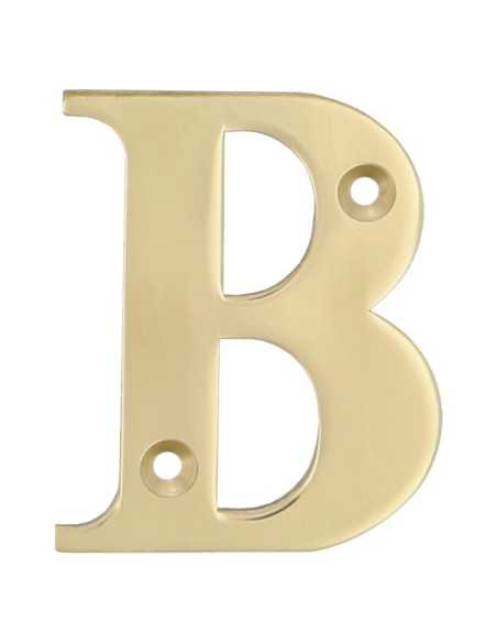 Letra B-4" Latón PULIDO AMIG