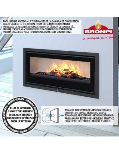 Estufa De Leña Insertable BRONPI Cairo-90 Fr | Hogar Cahersa