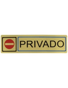 Señal AMIG PRIVADO 67-163X45 Aluminio Oro