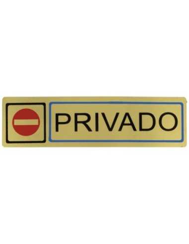 Señal AMIG PRIVADO 67-163X45 Aluminio Oro