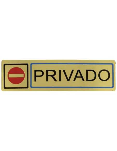 Señal AMIG PRIVADO 67-163X45 Aluminio Oro