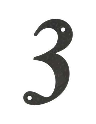 Número 3-4" Acero Negro AMIG