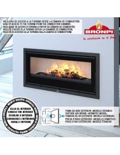 Estufa De Leña Insertable BRONPI Cairo-110 F | Hogar Cahersa