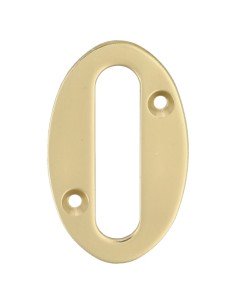 Número 0-4" Latón PULIDO AMIG
