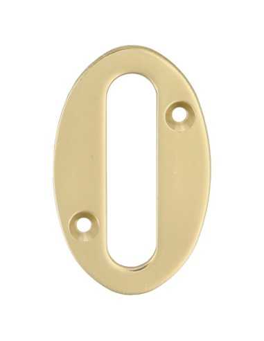 Número 0-4" Latón PULIDO AMIG