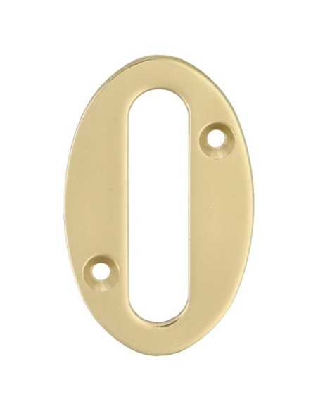 Número 0-4" Latón PULIDO AMIG