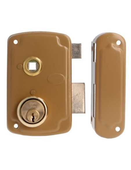 Cerradura AMIG 75UN-70 Esmaltado Oro Derecha