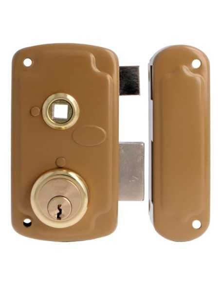 Cerradura AMIG 75UN-60 Esmaltado Oro Izquierda