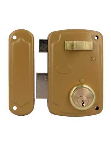 Cerradura AMIG 75U-70 Esmaltado Oro Izquierda