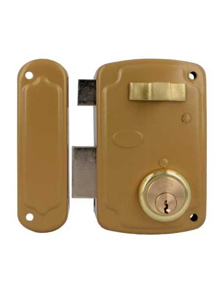 Cerradura AMIG 75U-70 Esmaltado Oro Izquierda