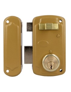 Cerradura AMIG 75U-60 Esmaltado Oro Izquierda