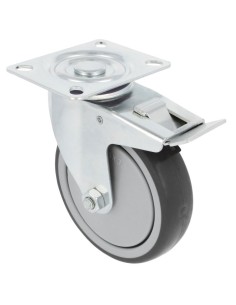 Rueda AMIG 2530-100 con Freno Goma Gris