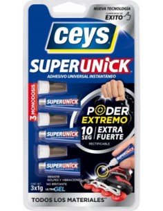 Adhesivo Instantáneo CEYS SuperUnick Monodosis 3x1G