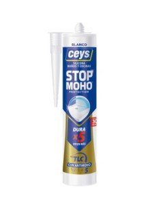 Silicona para Cocinas y Baños CEYS Stopmoho protection x5 Blanco 280ml