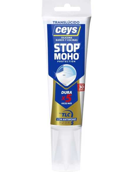 Silicona para Cocinas y Baños CEYS Stopmoho protection x5 Blanco 125ml