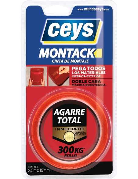 Cinta Adhesiva Montaje CEYS MONTACK 2,5m x 19mm