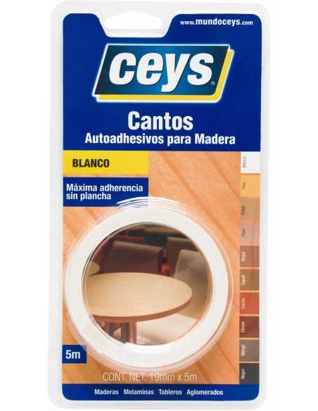 Canto Autoadhesivo para Madera CEYS Blanco 19 mm x 5 m