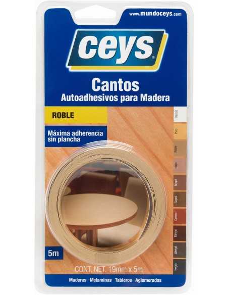 Canto Autoadhesivo para Madera CEYS Roble 19 mm x 5 m