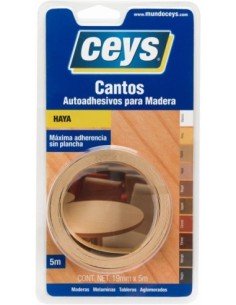 Canto Autoadhesivo para Madera CEYS Haya 19 mm x 5 m