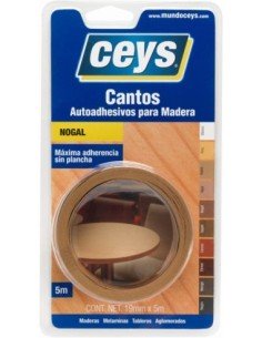 Canto Autoadhesivo para Madera CEYS Nogal 19 mm x 5 m