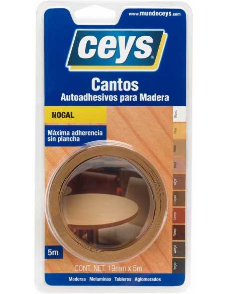 Canto Autoadhesivo para Madera CEYS Nogal 19 mm x 5 m
