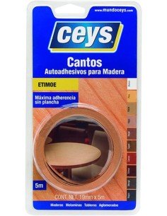 Canto Autoadhesivo para Madera CEYS Etimoe 19 mm x 5 m