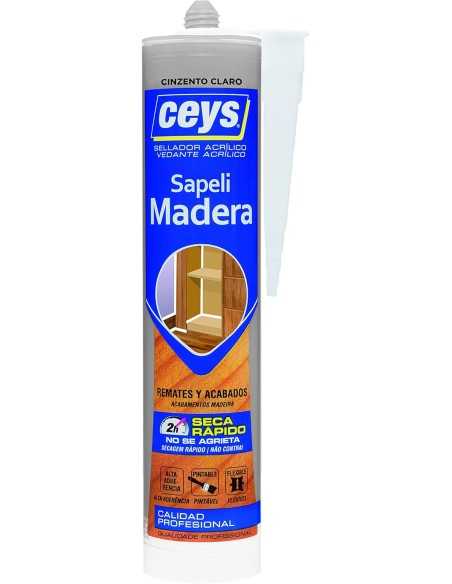 Sellador Acrílico CEYS Madera Gris Claro - Seca Rápido - Cartucho 280 ML