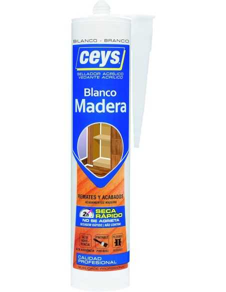 Sellador Acrílico CEYS Madera Blanco - Seca Rápido - Cartucho 280 ML