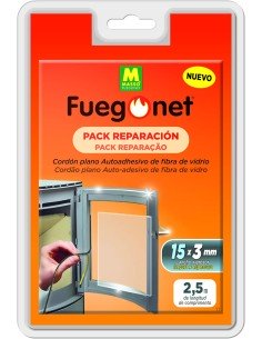 Cordón plano autoadhesivo FUEGO NET 15X3