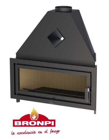 Hogar Panorámico BRONPI LONDRES Metálico con Puerta y Vermiculita