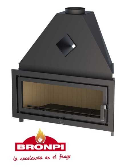 Hogar Panorámico BRONPI LONDRES Metálico con Puerta y Vermiculita